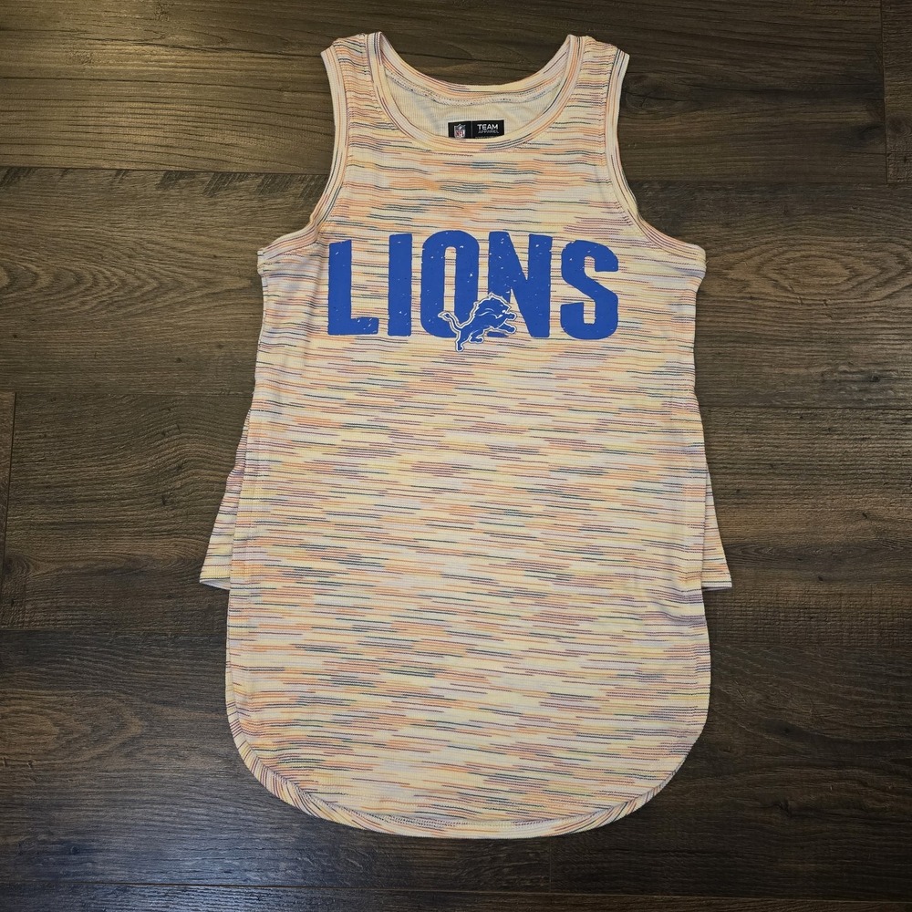 NFL Detroit Lions Womens XS Sleeveless Sleep Tank Top Football NWOT Blue Silver - Picture 2 of 7